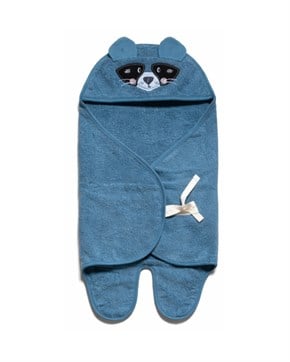 Bebek Kundağı Havlu Bath Time Mavi 70 cm