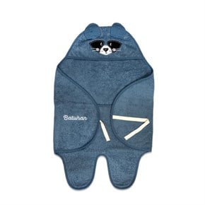 Bebek Kundağı Havlu Bath Time Mavi 70 cm