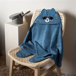 Bebek Kundağı Havlu Bath Time Mavi 70 cm