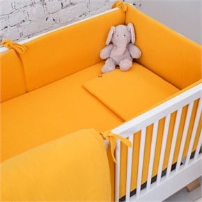 Bebek Nevresim Takımı 2li Müslin Marigold Hardal 100 x 150 cm