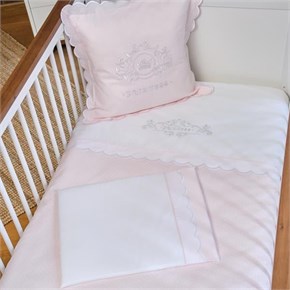 Bebek Nevresim Takımı 4lü Princess Pembe 100 x 150 cm