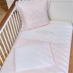 Bebek Nevresim Takımı 4lü Princess Pembe 100 x 150 cm