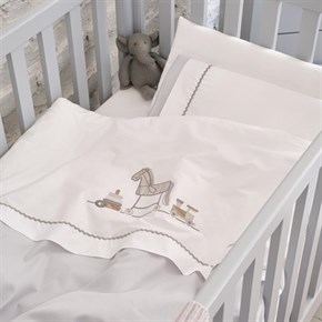 Bebek Nevresim Takımı 4lü Toys Gri 100 x 150 cm