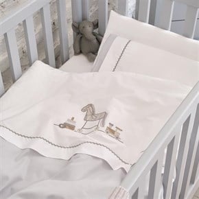 Bebek Nevresim Takımı 4lü Toys Gri 100 x 150 cm