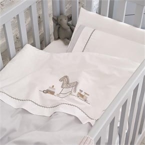 Bebek Nevresim Takımı 4lü Toys Gri 100 x 150 cm