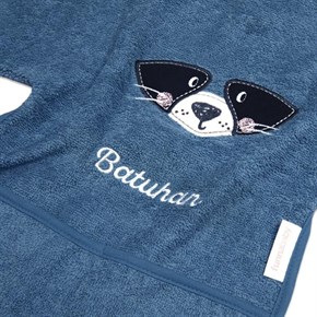 Bebek Önlüğü Havlu Bath Time Mavi 0-1 yaş