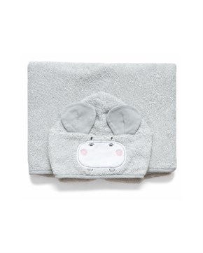 Bebek Pançosu Havlu Bath Time Gri 0-2 yaş