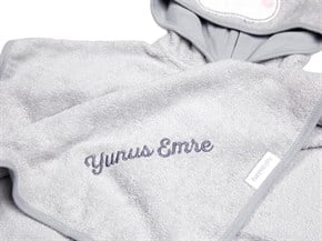 Bebek Pançosu Havlu Bath Time Gri 0-2 yaş