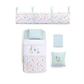 Bebek Uyku Seti 7li Giraffe Mavi 60/70 cm