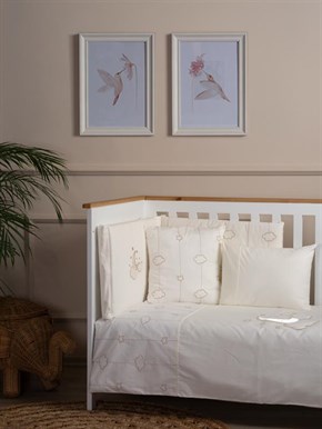 Bebek Uyku Seti 8li Luna Elegant Ekru 60/70 cm
