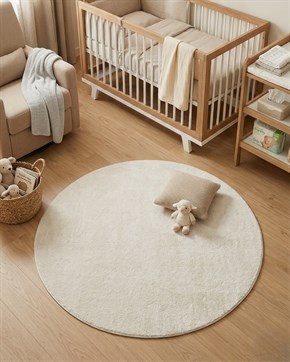 Bebek ve Çocuk Odası Halı Plushé Bej 120 cm