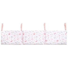 Bebek Yatağı Kenar Koruması Kısa Rabbit Pembe 60/70 cm