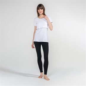 Basic Crew Neck - Nursing T-Shirt - White
