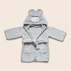 Bornoz - Bath Time - Gri - 1/2 Yaş