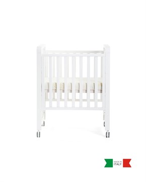 Büyüyen Ahşap Bebek Beşiği İç Yataklı Glam Beyaz 71 x 130 cm