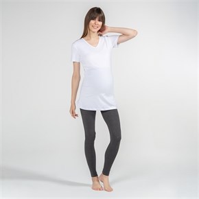 Hamile T-Shirt V Yaka Antonia Beyaz