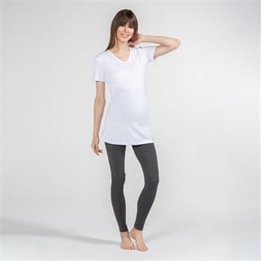 Hamile T-Shirt V Yaka Antonia Beyaz