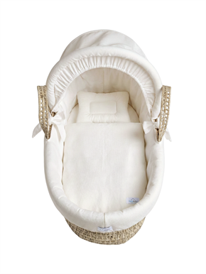 Moses Basket Duvet Cover Set Basic Ecru 60 x 60 cm