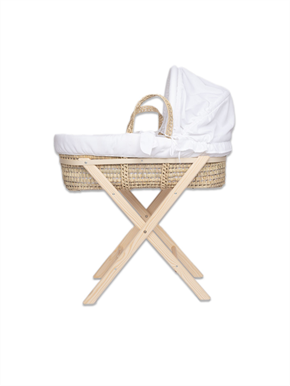 Hasır Sepet Seti Düz Ayaklı Beyaz 85 cm