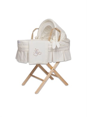 Hasır Sepet Seti Düz Ayaklı Luna Elegant Ekru 85 cm