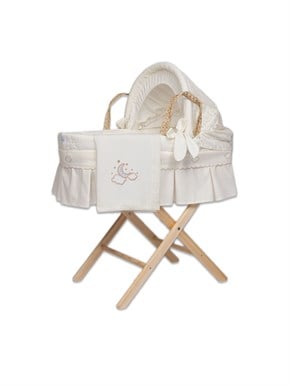 Hasır Sepet Seti Düz Ayaklı Luna Elegant Ekru 85 cm