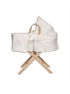 Hasır Sepet Seti Düz Ayaklı Luna Elegant Ekru 85 cm