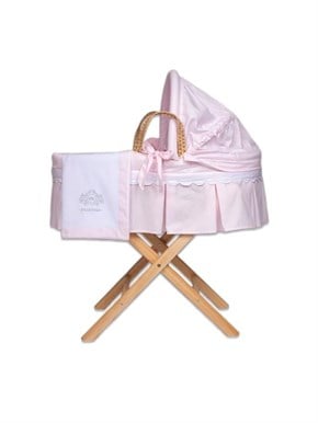 Hasır Sepet Seti Düz Ayaklı Princess Pembe 85 cm