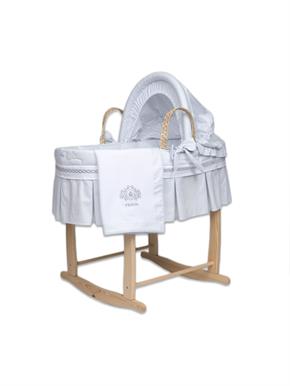 Hasır Sepet Seti - Sallanır Ayaklı - Prince - Mavi - 85 Cm