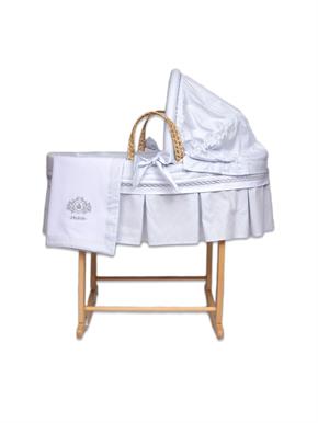 Hasır Sepet Seti - Sallanır Ayaklı - Prince - Mavi - 85 Cm