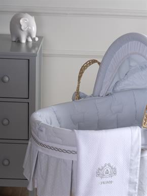 Hasır Sepet Seti - Sallanır Ayaklı - Prince - Mavi - 85 Cm