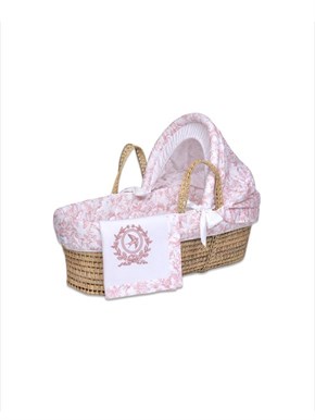Moses Basket Textile Set Hummingbird Pink 85 cm