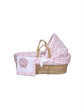 Moses Basket Textile Set Hummingbird Pink 85 cm