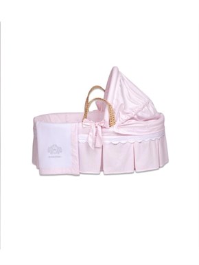Moses Basket Textile Set Princess Pink 85 cm