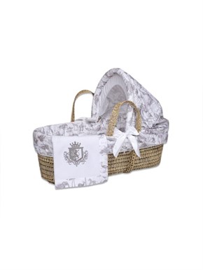 Moses Basket Textile Set Safari Gray 85 cm
