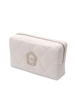Kozmetik Çantası - Luna Elegant - Ekru - 28 X 16 Cm