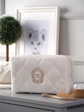 Kozmetik Çantası - Luna Elegant - Ekru - 28 X 16 Cm