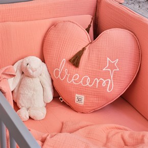 Muslin Decorative Pillow Set - Coral - Light Pink