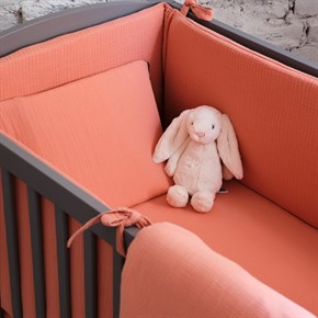 Muslin Düz Çarşaf - Coral - Yavruağızı - 70 x 140 Cm