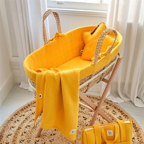 Muslin Moses Basket Textiles  - Marigold - Yellow