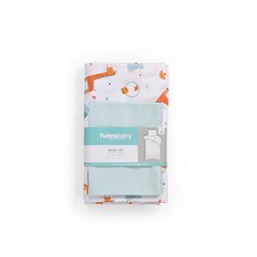 Nevresim Takımı / 2 parça - Giraffe - Mavi - 100 X 150 Cm