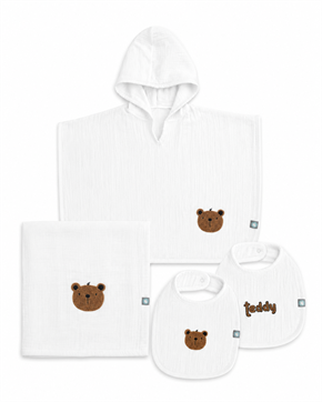Teddy Bebek Panço Önlük Battaniye Seti