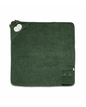 Üçgen Başlıklı Bebek Havlu Seti Bath Time Yeşil 90 x 90 cm