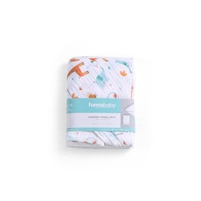 Üçgen Başlıklı Bebek Havlu Seti Giraffe Mavi 75 x 75 cm