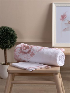 Üçgen Başlıklı Bebek Havlu Seti Hummingbird Pembe 90 x 90 cm