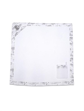 Üçgen Başlıklı Bebek Havlu Seti Safari Gri 90 x 90 cm