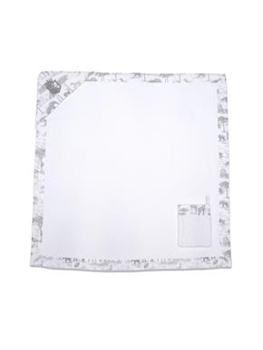 Üçgen Başlıklı Havlu + Kese - Safari - Gri - 90 X 90 Cm