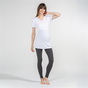 Basic V-Neck - Maternity T-Shirt - White