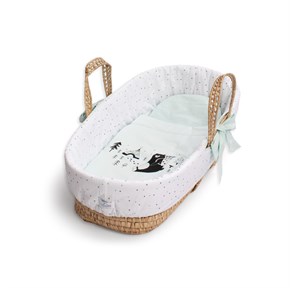 Moses Basket Textiles - Lets Go - Green