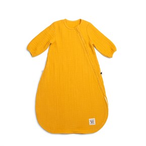 Muslin Uyku Tulumu - Kollu - Marigold - Hardal - 70 Cm