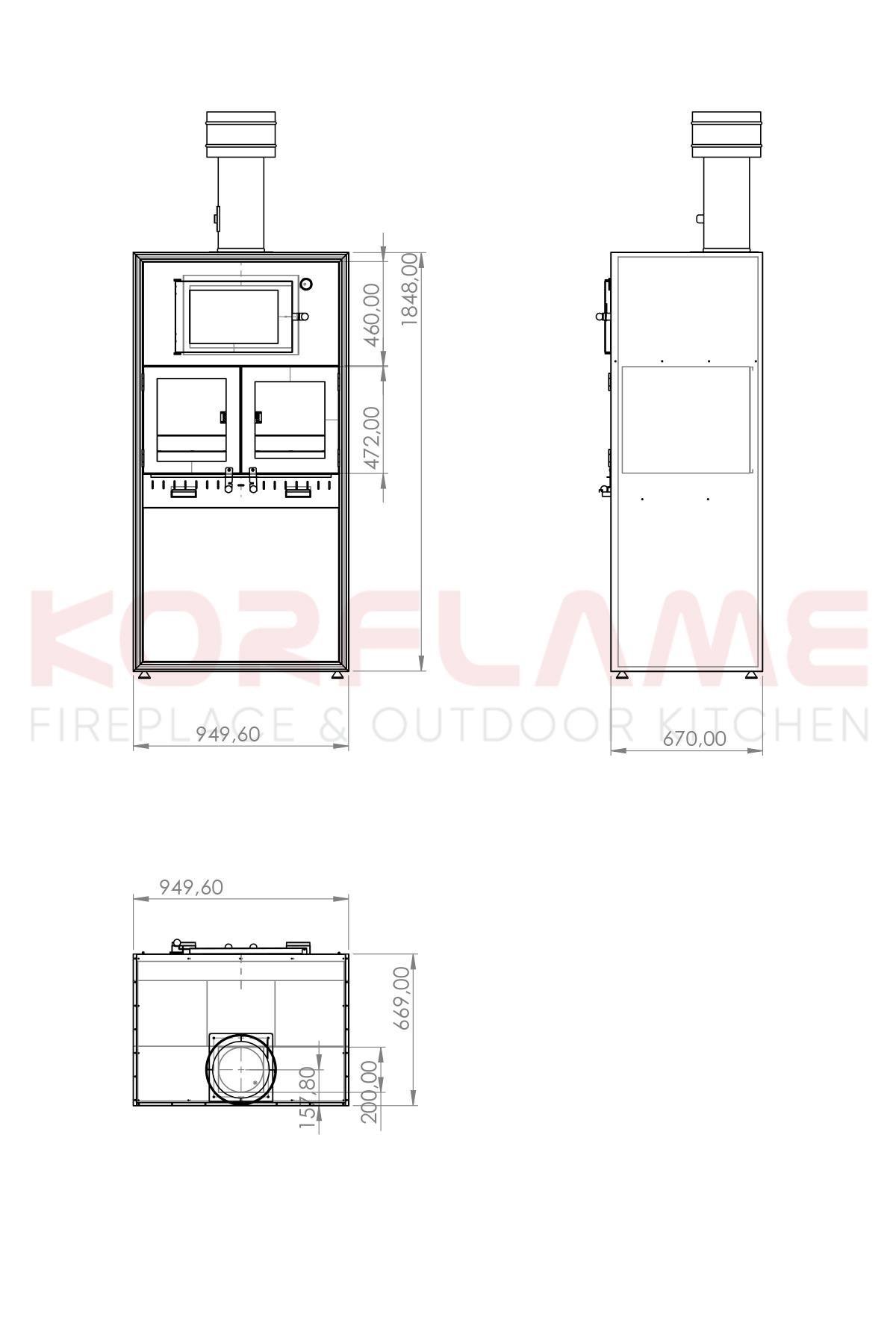Pure Barbeuqe - Wood Barbeque and Oven - Outdoor Kitchen